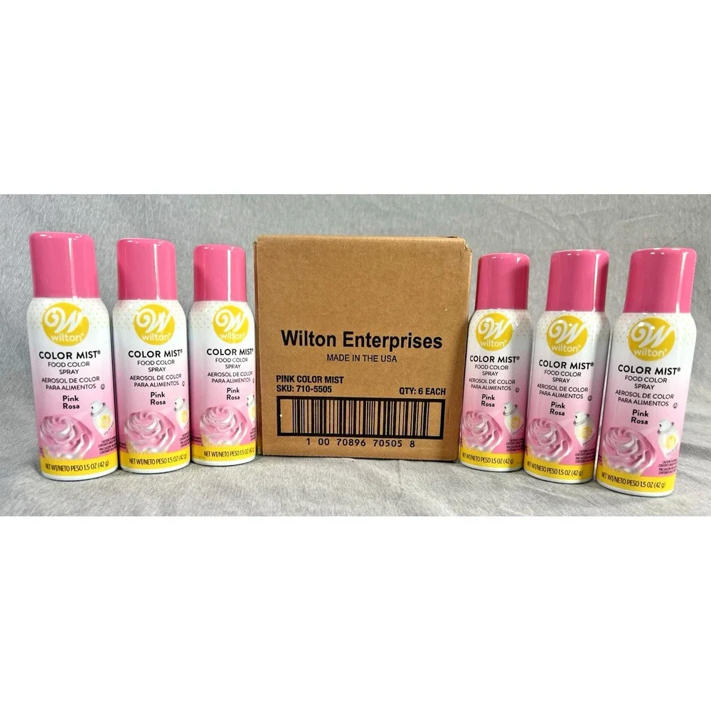 6 WILTON 1.5 PINK COLOR MIST FOOD‎ SPARY Baking HOLIDAY WEDDING CAKE Decorating